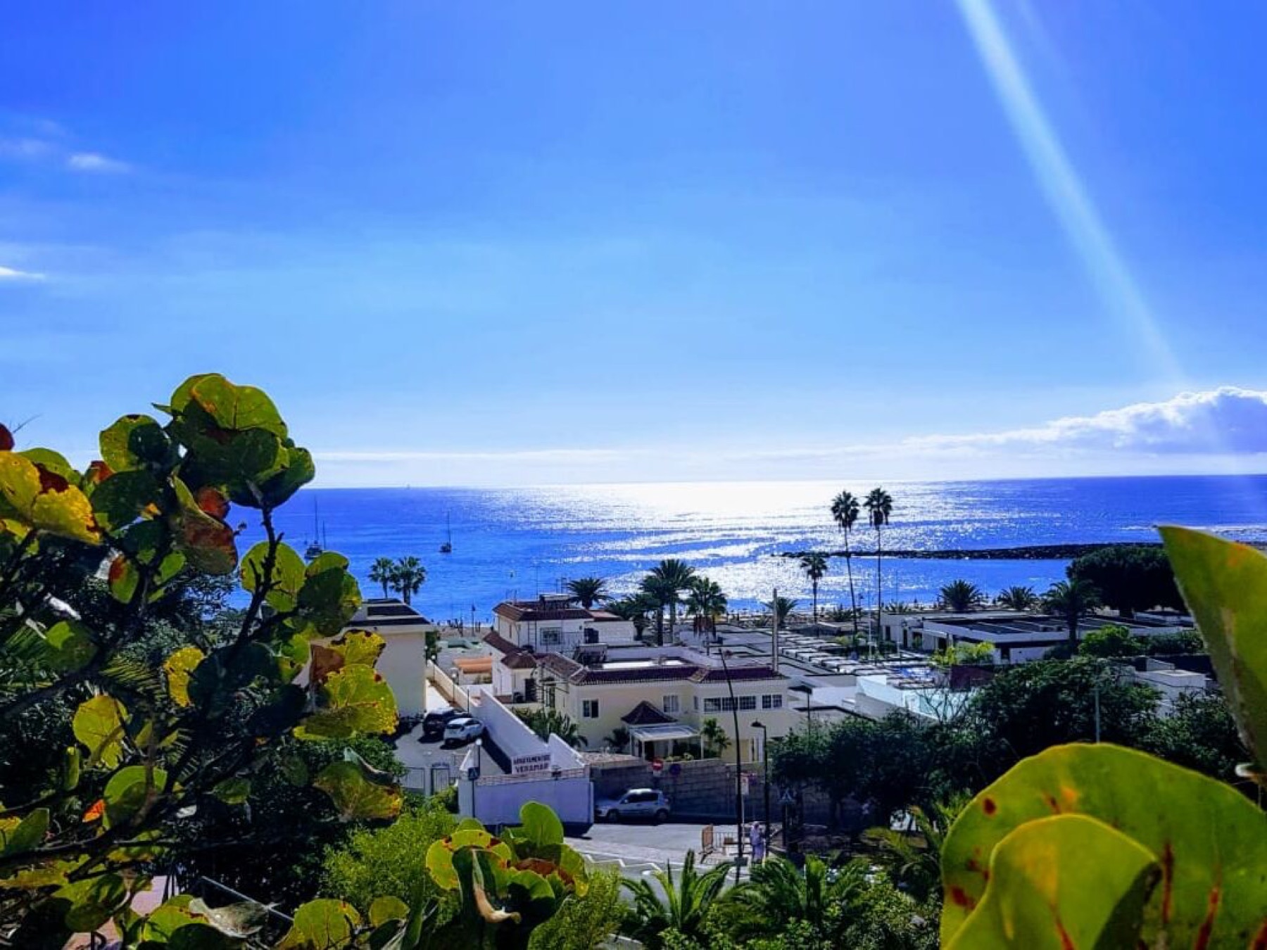 Penthouse und Strand von oben